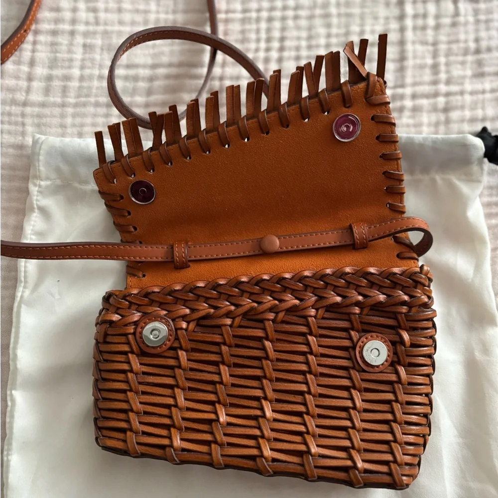 STAUD Acute Brown Woven Bag - Picture 3 of 4
